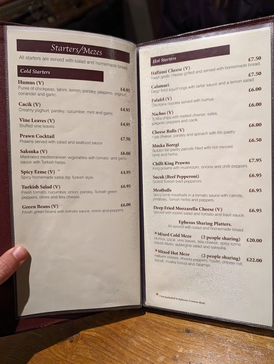Menu The Ephesus Restaurant-1